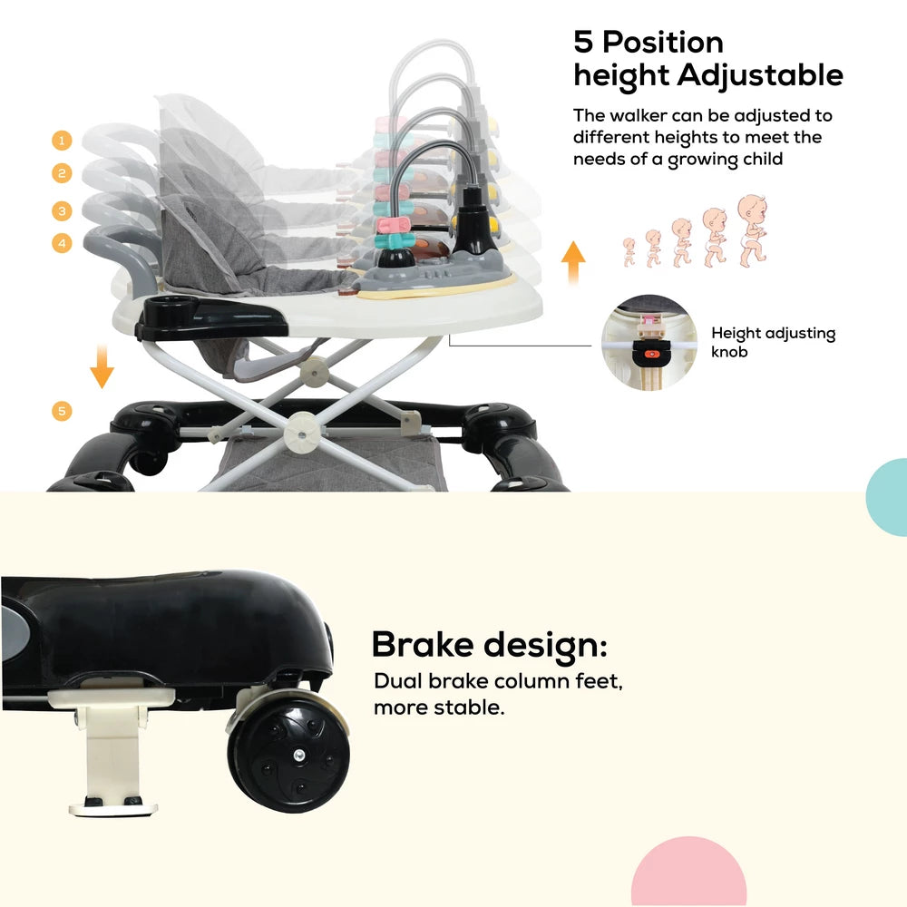 Nurtur Multifunction Baby Walker (Black)