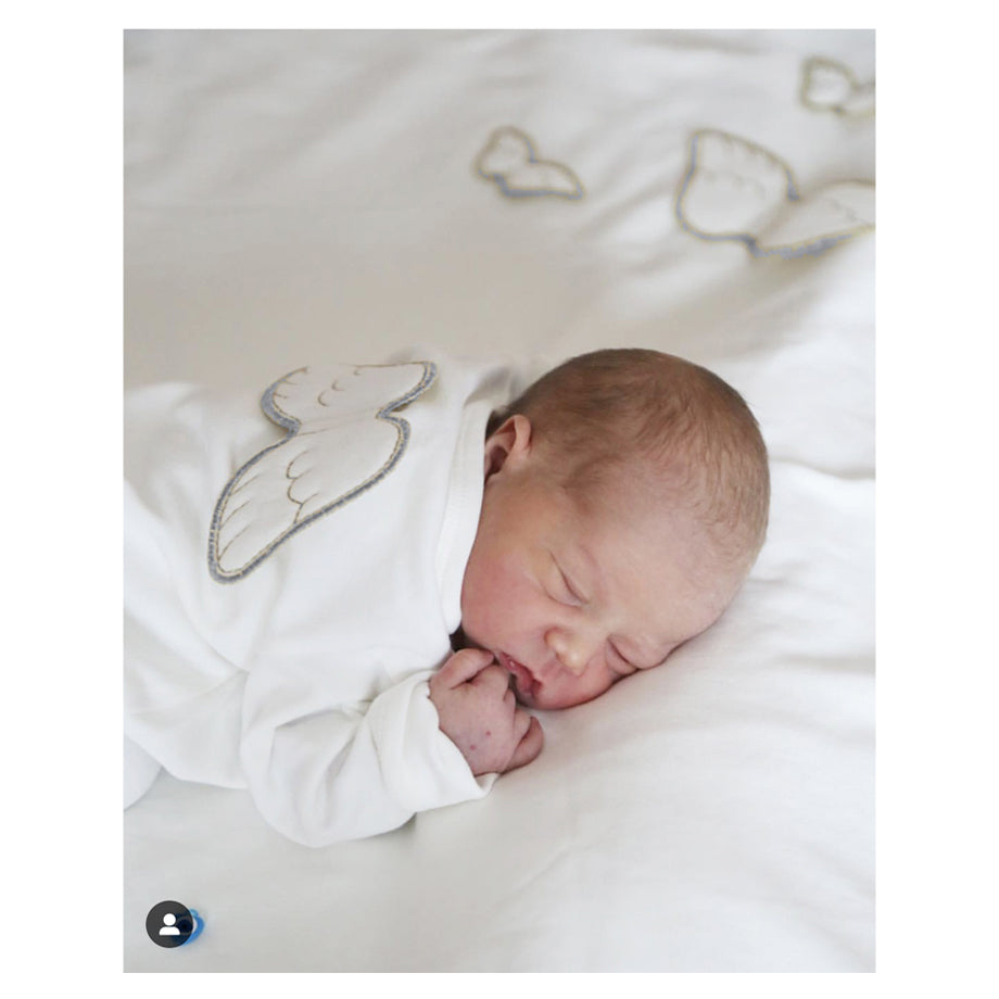 Mini Plum 5-Piece Baby Hospital Coming Home Set (Angel Wings Silver)