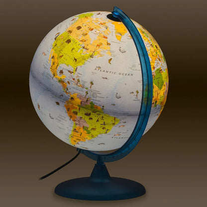 Tecnodidattica Babylon Illuminated and Revolving Globe 12"/30cm Diameter (Blue)