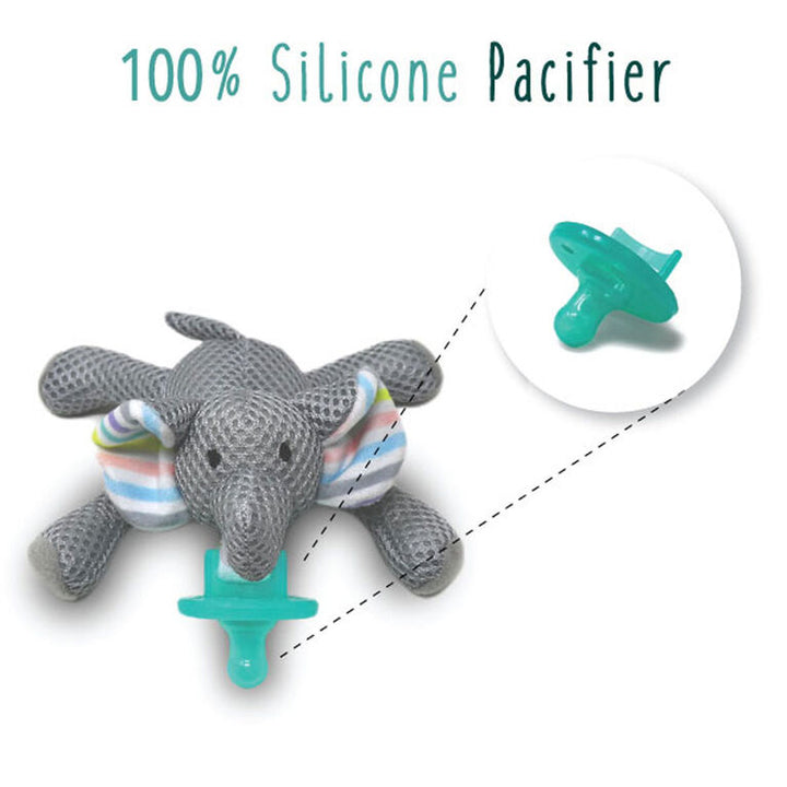 Baby Works - Pacifier Friend with Pacifier - "Elly" Elephant