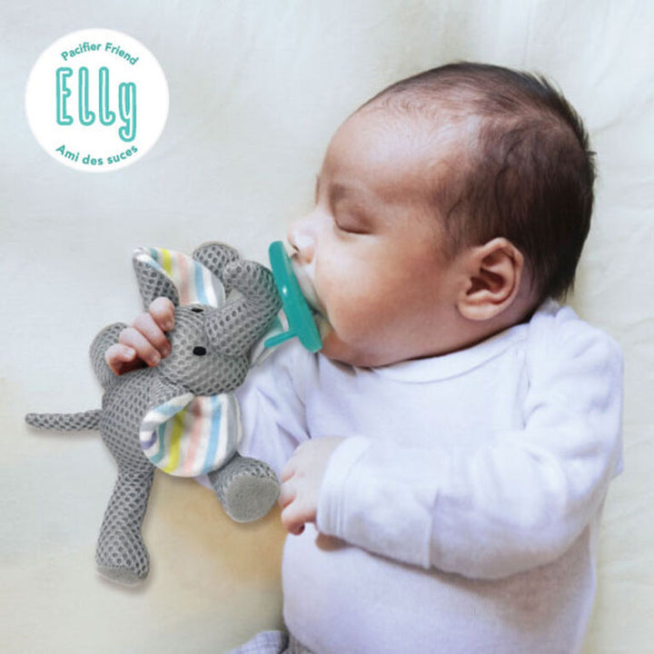 Baby Works - Pacifier Friend with Pacifier - "Elly" Elephant