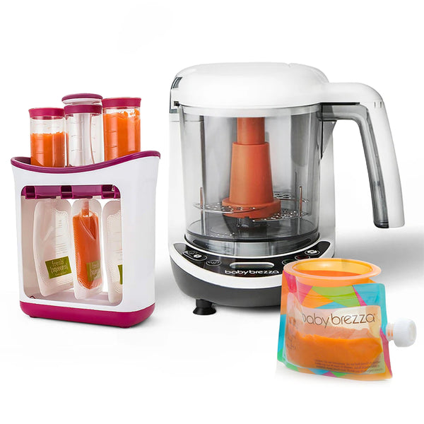 Baby Brezza One Step Baby Food Maker Deluxe + Infantino Squeeze Station