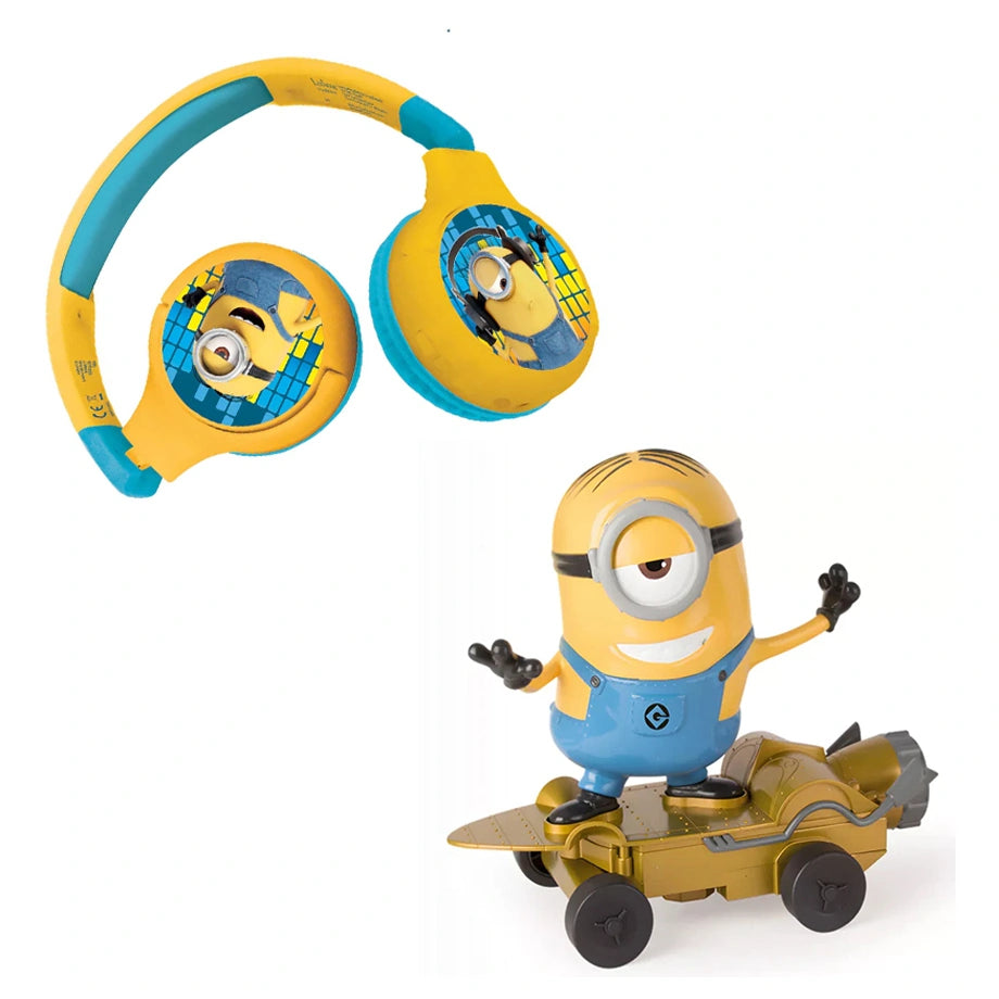 سماعة رأس ليكسي بوك مينيونس ستوارت آر سي سكات & 2-آين1 فولدابل