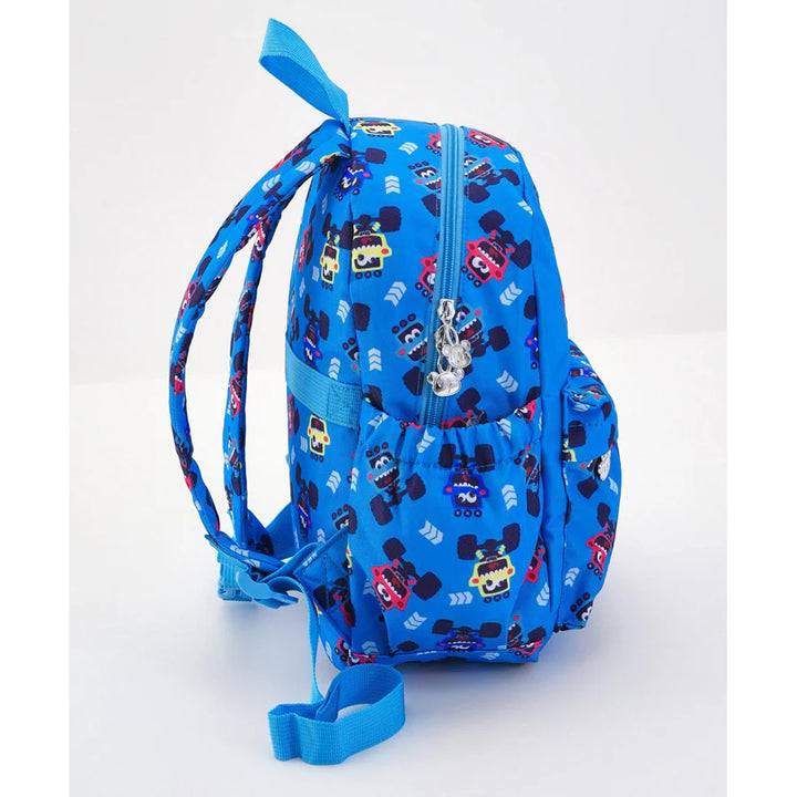 Bonfino Cartoon Car Printed Backpack 13"(Blue)