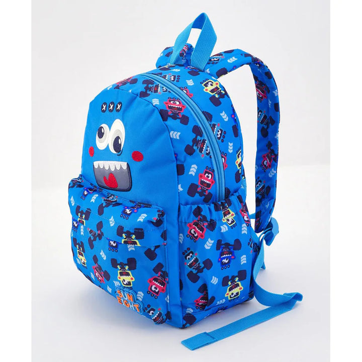 Bonfino Cartoon Car Printed Backpack 13"(Blue)