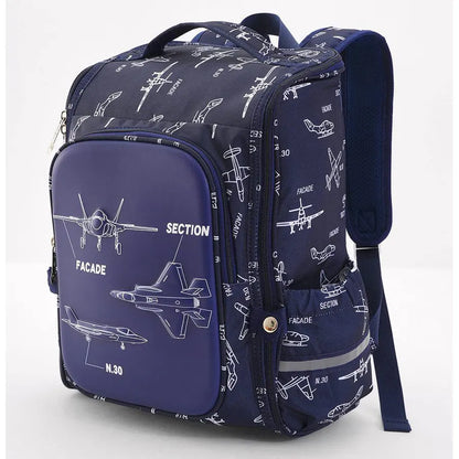 Bonfino Planes Themed School Bag 16"(Blue)
