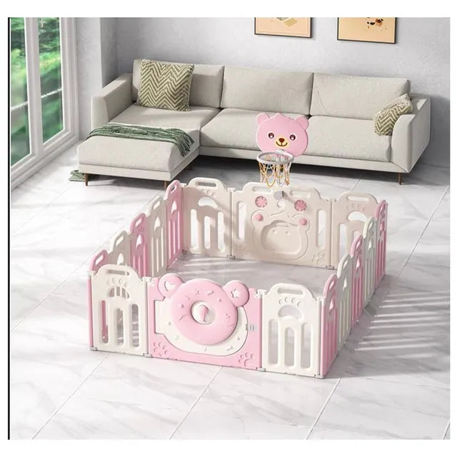 Kids Playpen (Pink) - 163 x 163 x 63 cm