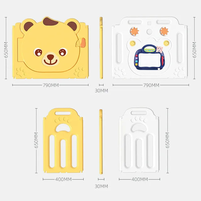 Little Angel Kids Playpen (Yellow) - 163 x 163 x 65 cm