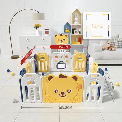 Little Angel Kids Playpen (Yellow) - 163 x 163 x 65 cm