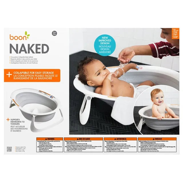 Boon - Naked Collapsible Baby Bathtub (Grey)