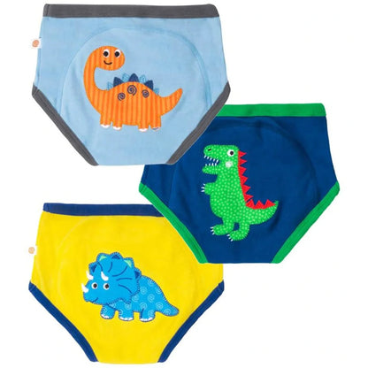 Zoocchini 3 Piece Organic Potty Training Pants Set 2T/3T Boys (Jurassic Pals)