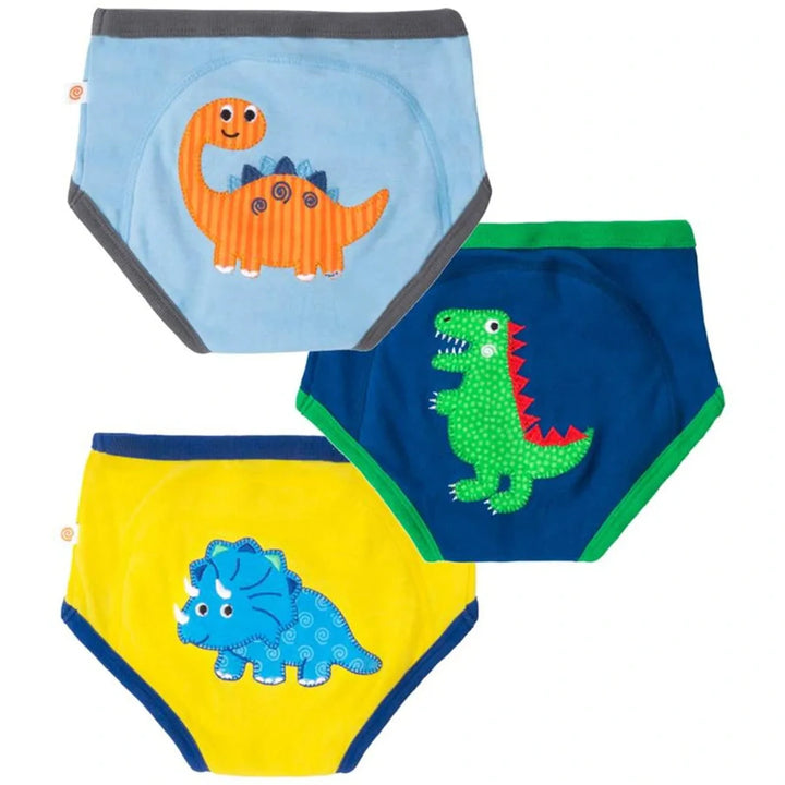 Zoocchini 3 Piece Organic Potty Training Pants Set 2T/3T Boys (Jurassic Pals)