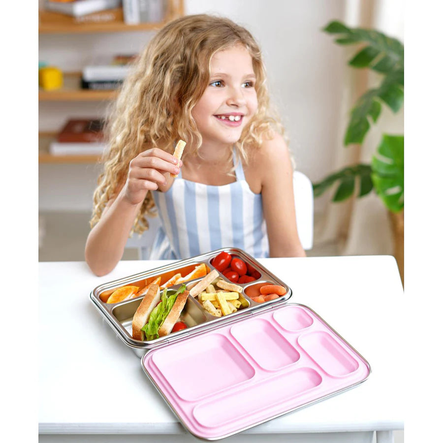 Bonfino Stainless Steel Bento Lunch Box 895ml (Pink)