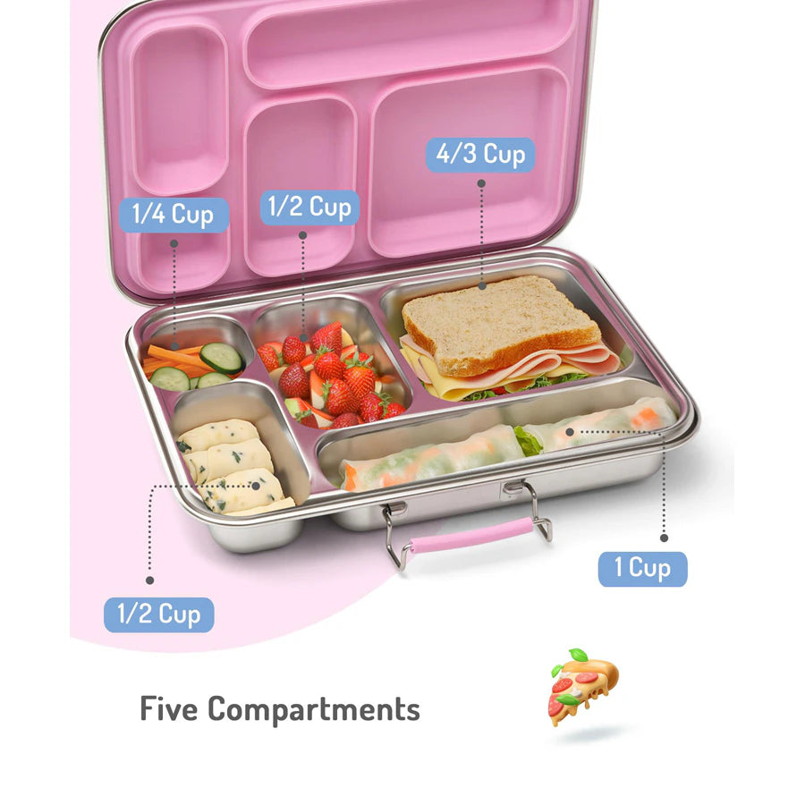 Bonfino Stainless Steel Bento Lunch Box 895ml (Pink)