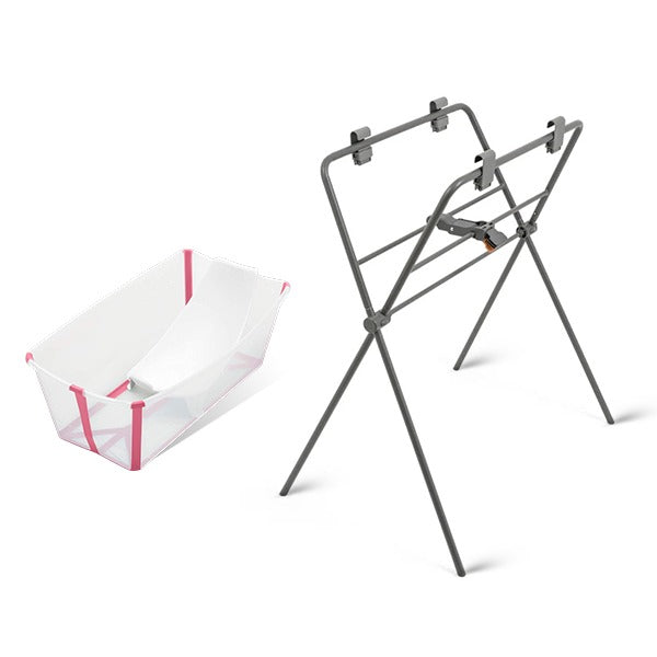 Stokke Flexi Bath White + Newborn Support & FlexiBath Bundle