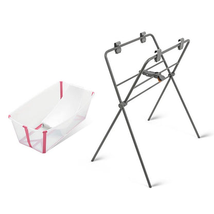 Stokke Flexi Bath White + Newborn Support & FlexiBath Bundle