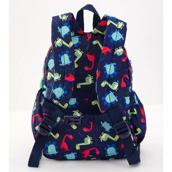 Bonfino Dinosaur Printed Backpack 13"(Blue)