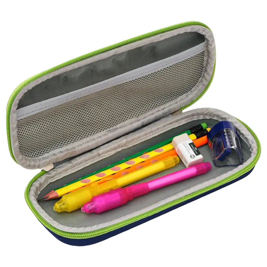 Bonfino Dino Theme Pencil Case (Blue and Green)