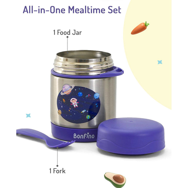 Bonfino Space Theme Food Jar (Purple)