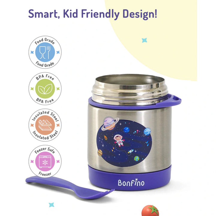 Bonfino Space Theme Food Jar (Purple)