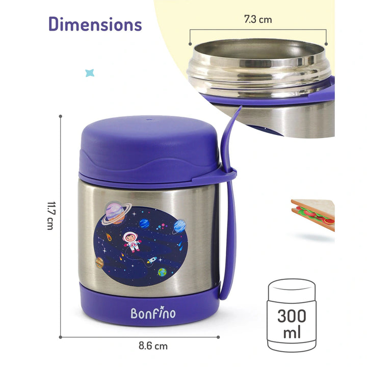 Bonfino Space Theme Food Jar (Purple)