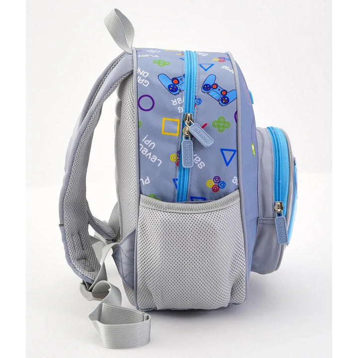 Bonfino Game Over Themed School Bag 22"(Grey)