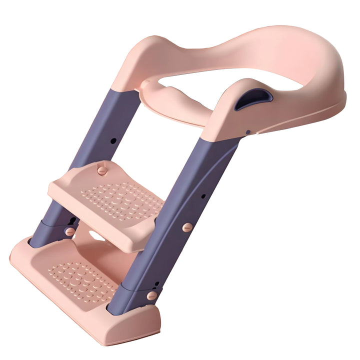 Little Angel Foldable Toddler Potty Training Seat with Ladder (Pink)