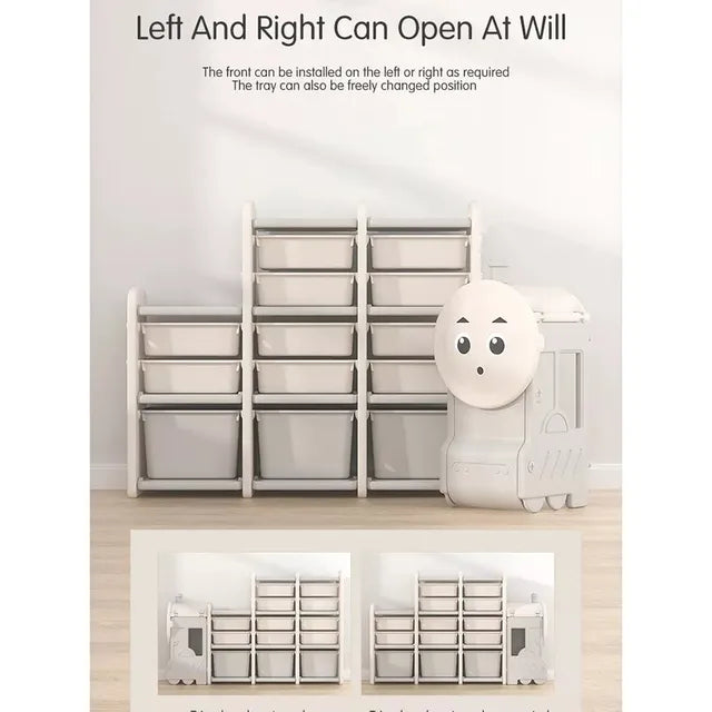 Little Angel Toys Organizers & Multi Storage Rack (Grey)