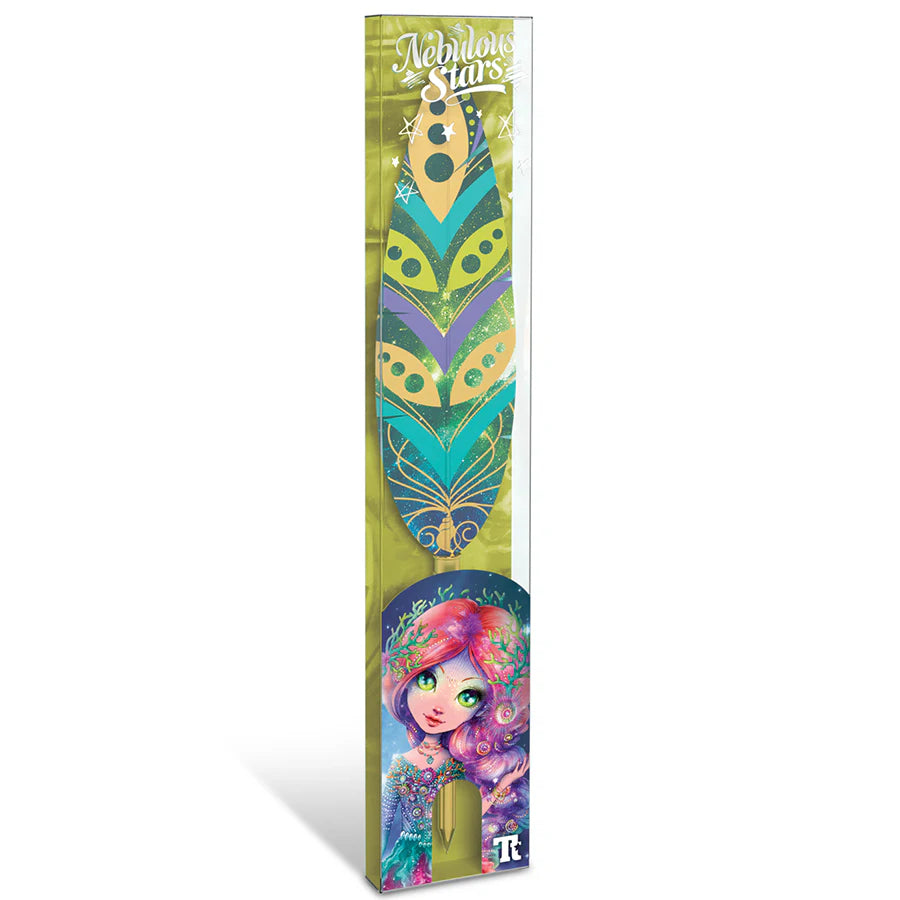 Nebulous Stars Feather Quill Pen - Aqua Water 3