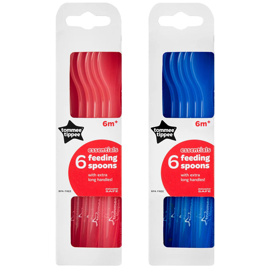 ملاعق التغذية الأساسية من تومي تيبي × 6 ملاعق التغذية الأساسية من تومي تيبي × 6