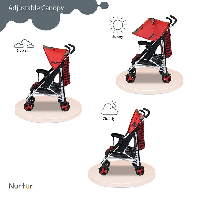 Nurtur - Luca Bear Lightweight Stroller (Red)