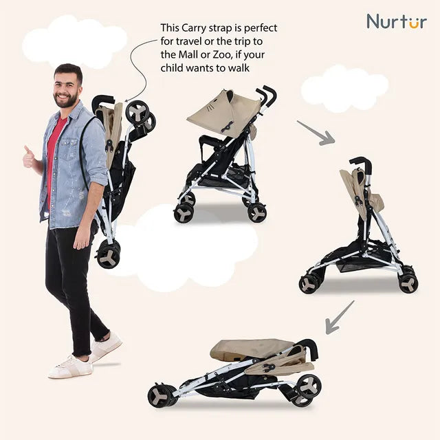 Nurtur - Luca Cat Lightweight Stroller (Beige)