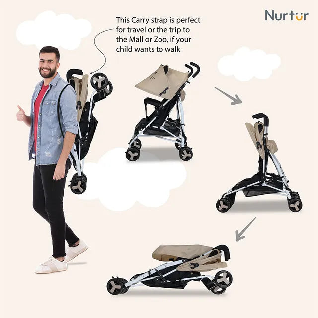 عربة أطفال خفيفة الوزن من Nurtur Luca Cat (بيج) عربة أطفال خفيفة الوزن من Nurtur Luca Cat (بيج)