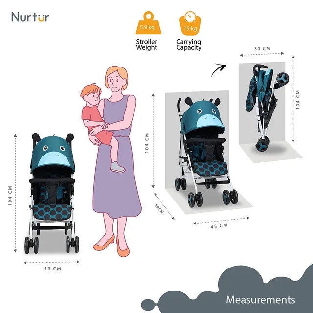 عربة أطفال خفيفة الوزن من Nurtur Luca Goat (أزرق) عربة أطفال خفيفة الوزن من Nurtur Luca Goat (أزرق)