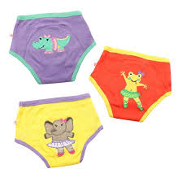 Zoocchini 3 Piece Organic Potty Training Pants Set 2T/3T Girls (Ballerina Gals)