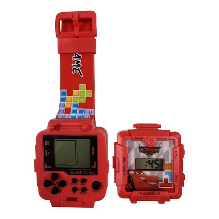 Disney 2-In-1 Digital LED Watch And Gaming Cars (Red)