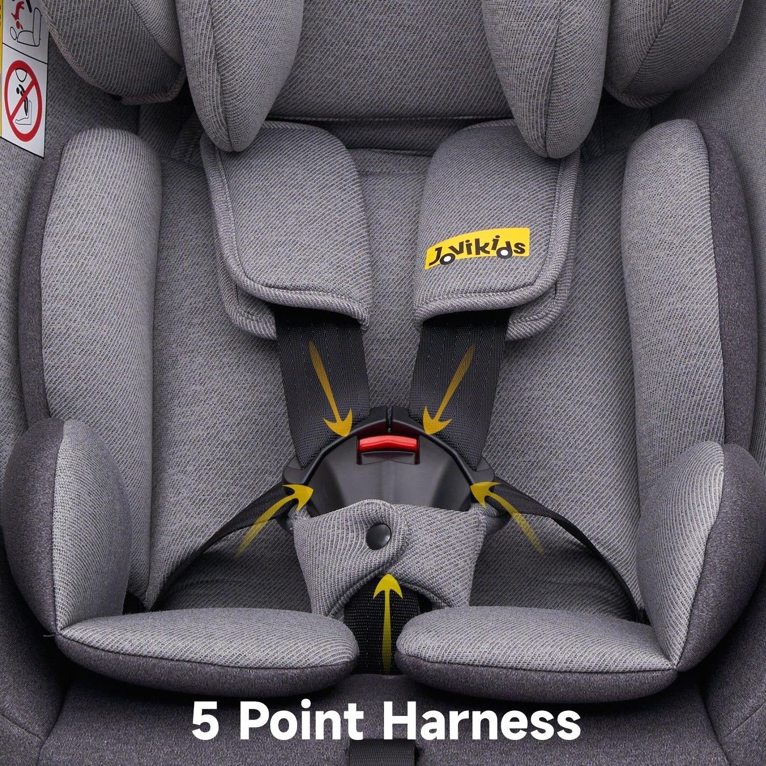 مقعد سيارة Jovikids Angel ISOFIX دوار 360 درجة، المجموعة 0/1/2/3 (رمادي) مقعد سيارة Jovikids Angel ISOFIX دوار 360 درجة، المجموعة 0/1/2/3 (رمادي)