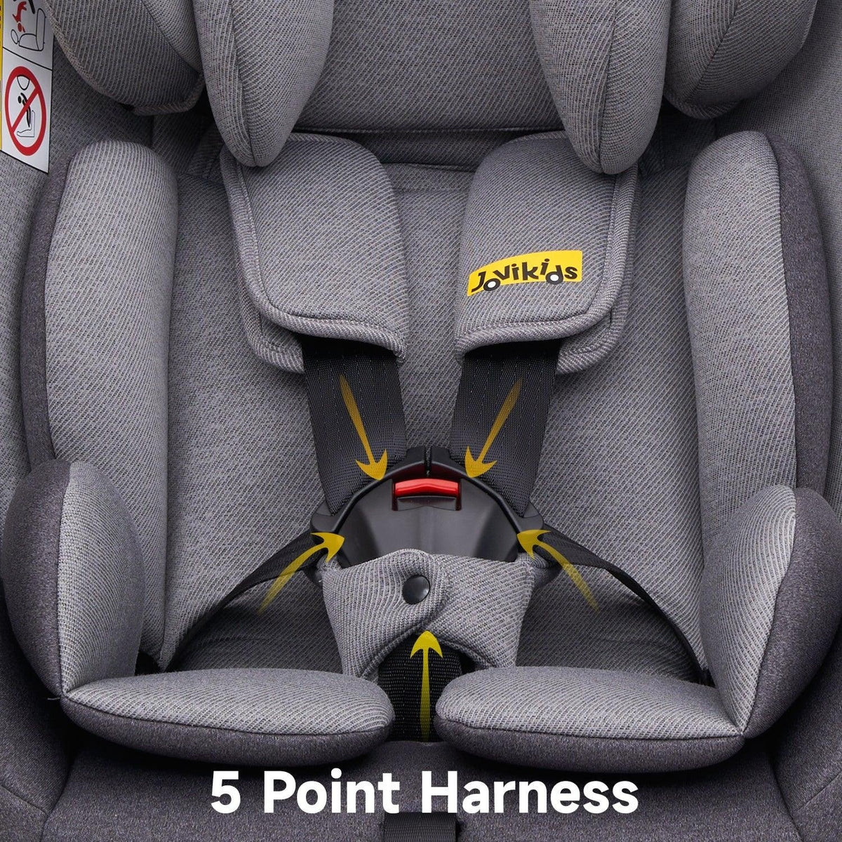 Jovikids Angela ISOFIX Rotating Carseat 360° Group 0/1/2/3 (Grey)