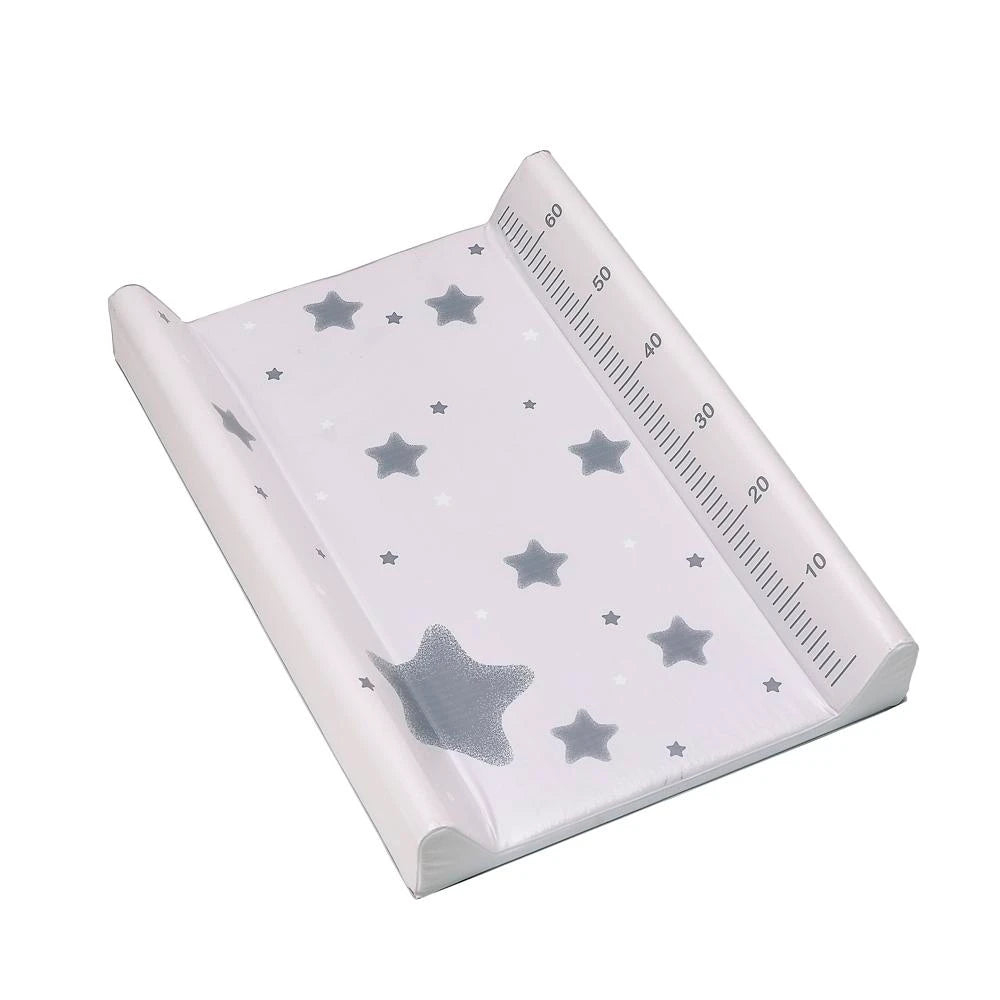 <tc>قطعة علوية لتغيير الحفاضات للأطفال مع قياس من كيبر - نجوم (أبيض)</tc>