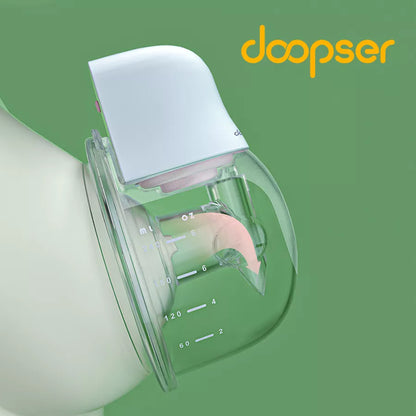 Doopser Electric Wearable Breast Pump Hands Free Rechargeable Single Milk Extractor