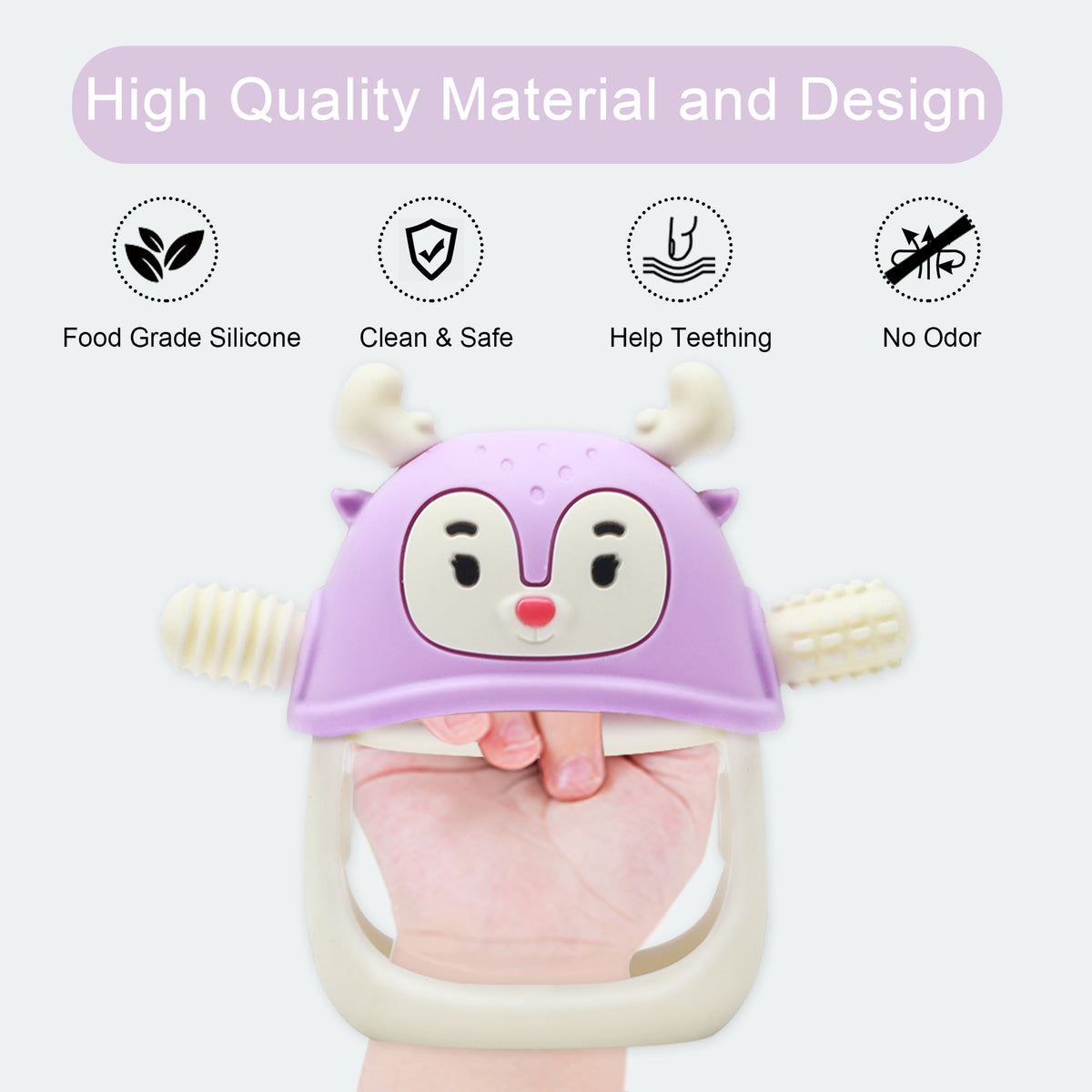 Smily Mia Reindeer Silicone Baby Teether