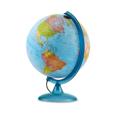 Tecnodidattica Night & Day Illuminated and Revolving Globe 10"/25cm Diameter (Blue)