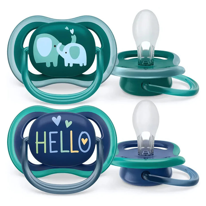Philips Avent Ultra Air Pacifier Deco Pack of 2 Boy (18m+) - SCF349/18