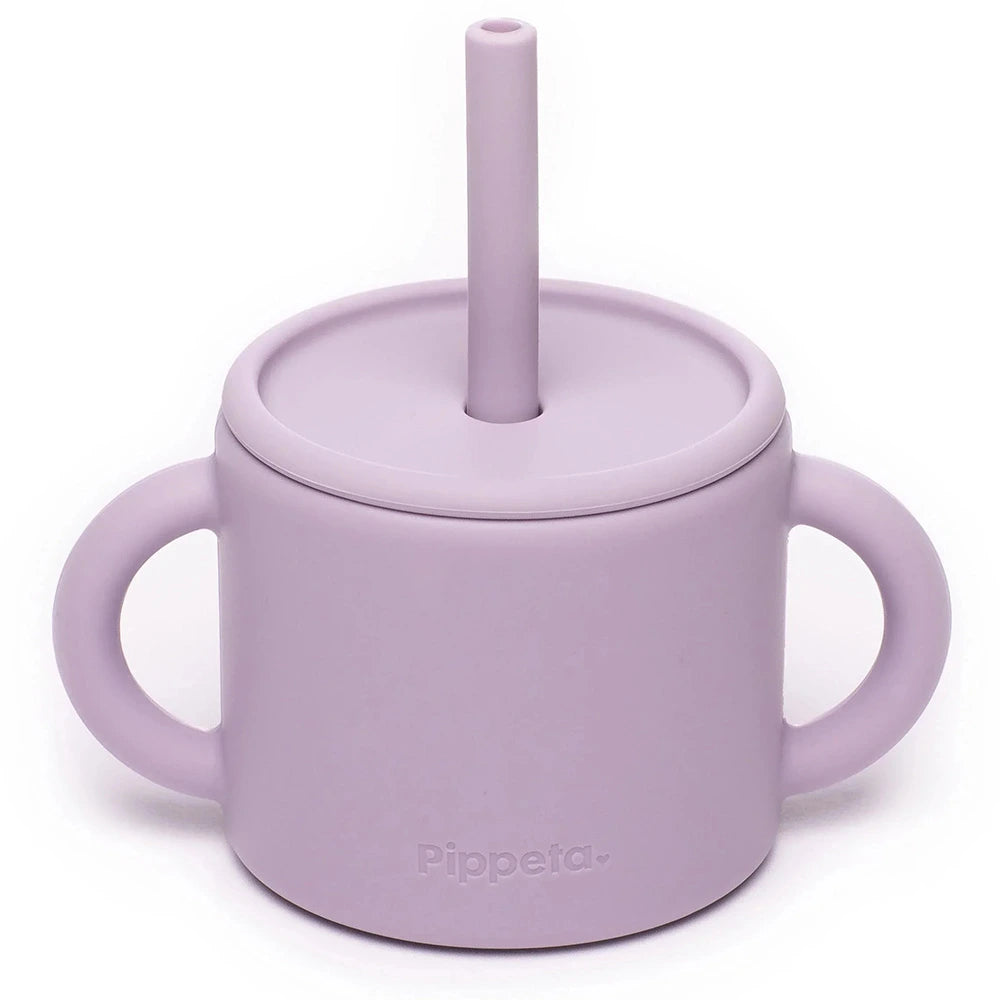 Pippeta Silicone Cup + Straw (Lilac)