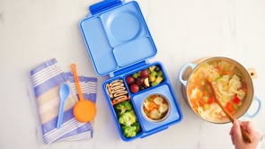 OmieLife OmieBox Kids Bento Box with Insulated Thermos (Pixie Pink)