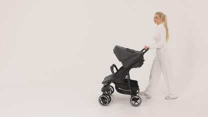 Neobreez DUADX Double Stroller, Compact Twin Stroller (Dark Grey)