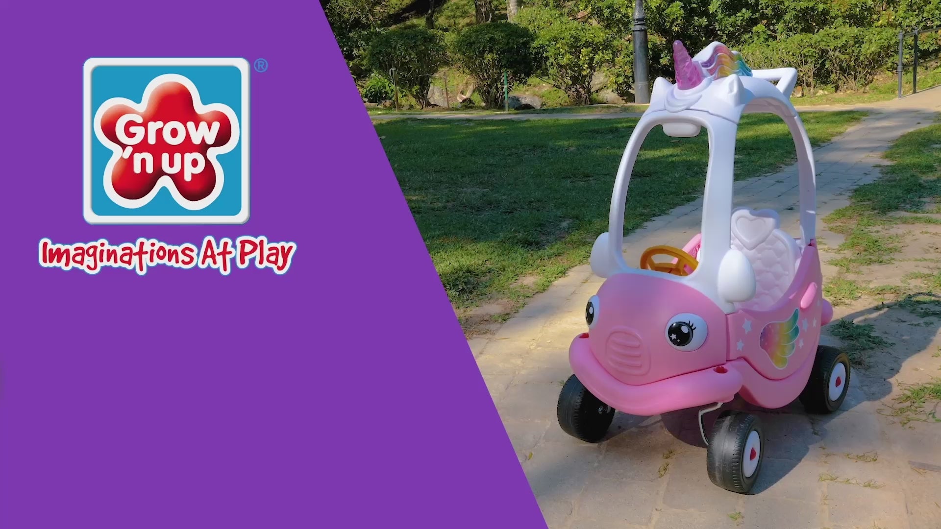 Grow'n Up My Unicorn Coupe Ride-On Car
