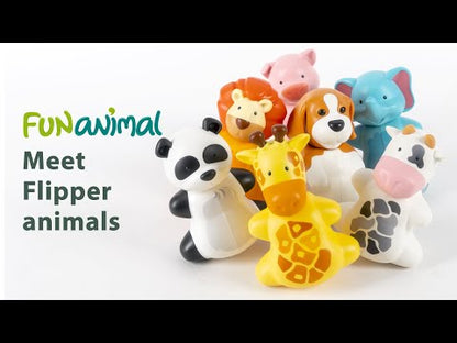 Flipper Fun Animal Hygienic Toothbrush Holder w/ Soft Bristle Toothbrush (Penguin)