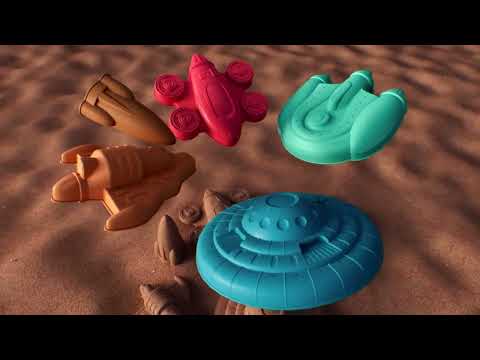 Hape Space Explorer Sand Ship Beach Toys with Backpack 6pcs