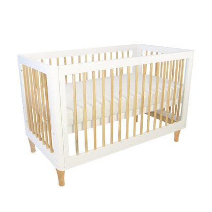 Babyhood Riya Cot - White/Beech